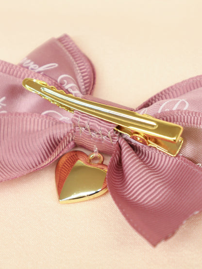 【メンバーズセール対象】ハートチャーム付ダブルリボンミニクリップ ｜Amavel（アマベル）公式サイト
