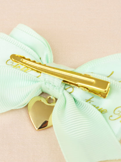 【メンバーズセール対象】ハートチャーム付ダブルリボンミニクリップ ｜Amavel（アマベル）公式サイト