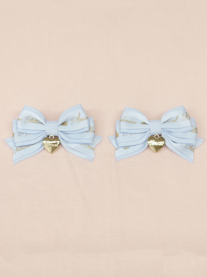 【メンバーズセール対象】ハートチャーム付ダブルリボンミニクリップ ｜Amavel（アマベル）公式サイト