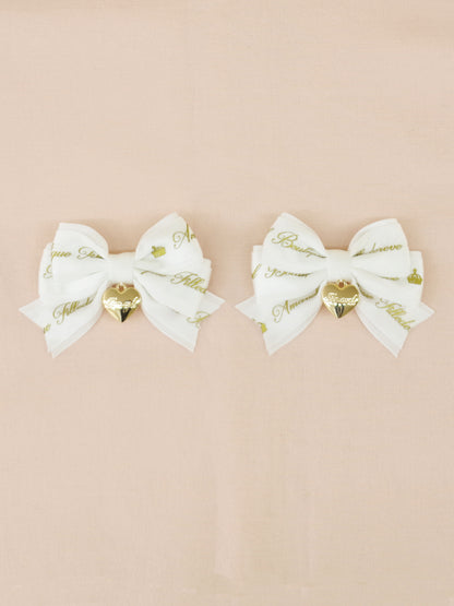 【メンバーズセール対象】ハートチャーム付ダブルリボンミニクリップ ｜Amavel（アマベル）公式サイト