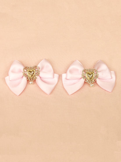 ハートチャーム付ダブルリボンクリップ ｜Amavel（アマベル）公式サイト