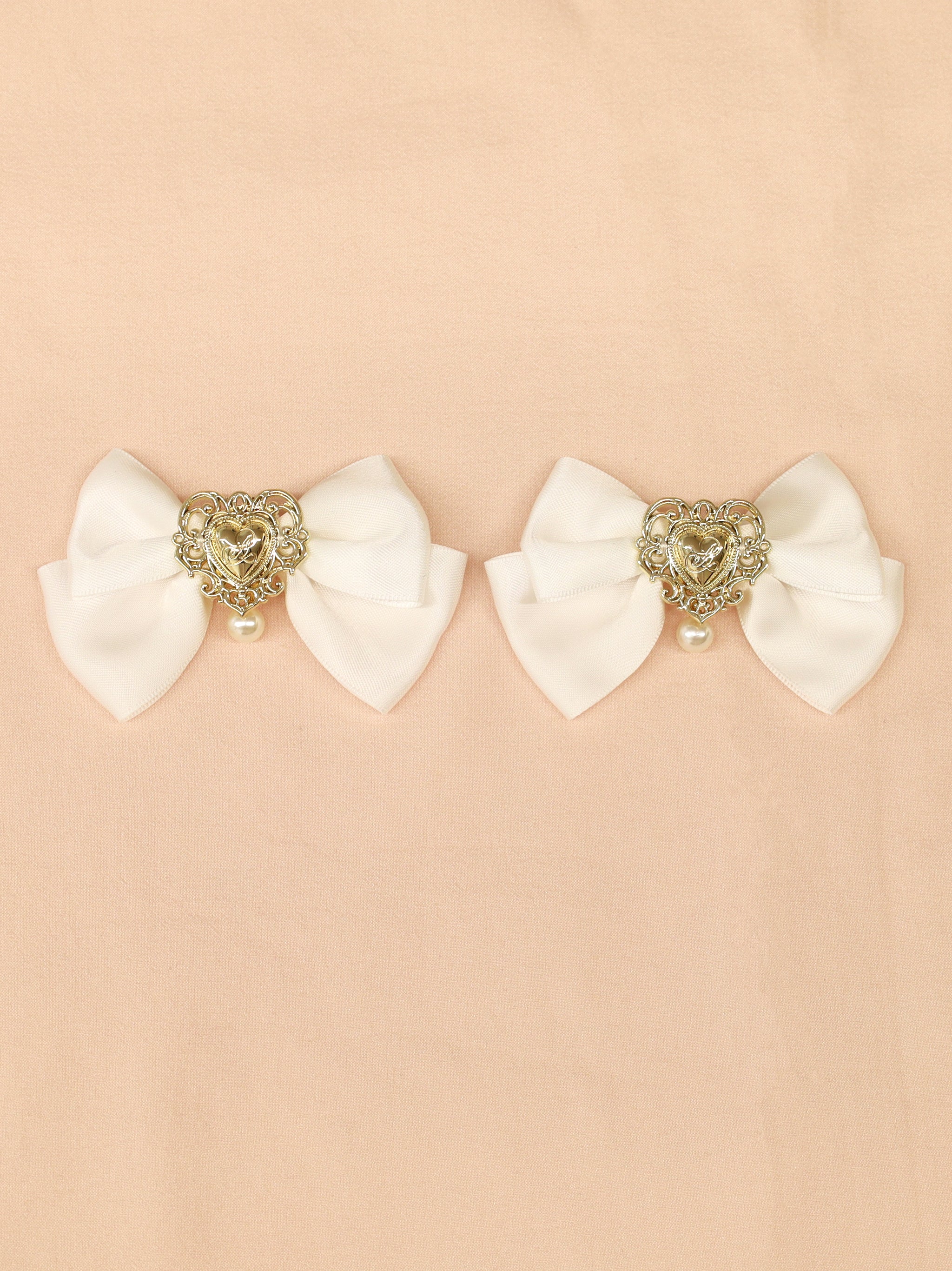 ハートチャーム付ダブルリボンクリップ ｜Amavel（アマベル）公式サイト