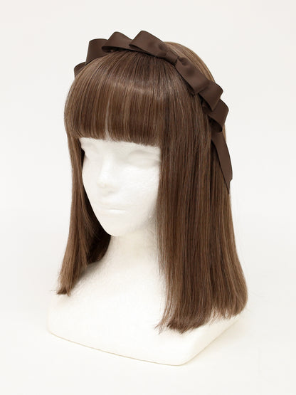 【メンバーズセール対象】グログランリボンカチューシャ ブラウン（Brown） FREE ｜Amavel（アマベル）公式サイト