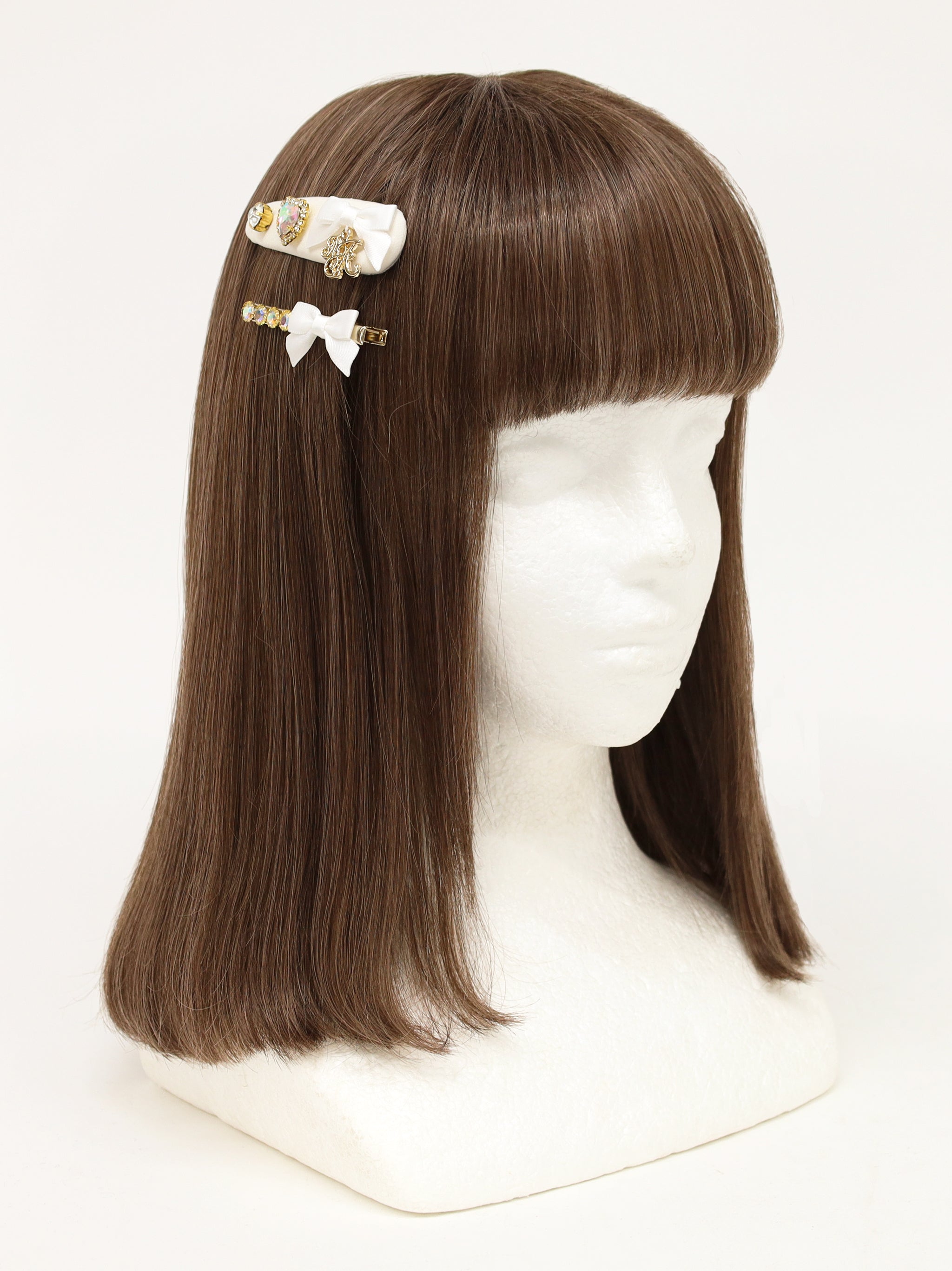 モノグラムチャーム付ビジュークリップセット ｜Amavel（アマベル）公式サイト