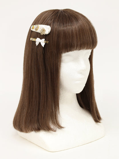 モノグラムチャーム付ビジュークリップセット ｜Amavel（アマベル）公式サイト