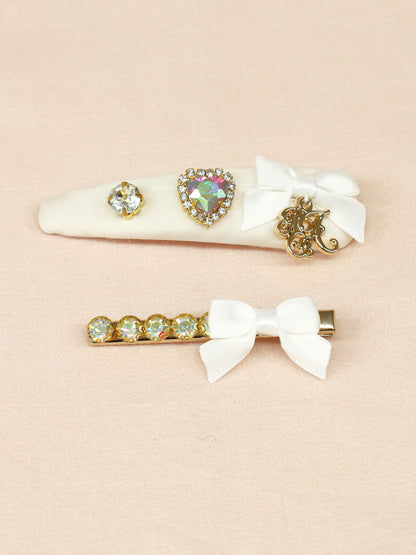 モノグラムチャーム付ビジュークリップセット ｜Amavel（アマベル）公式サイト