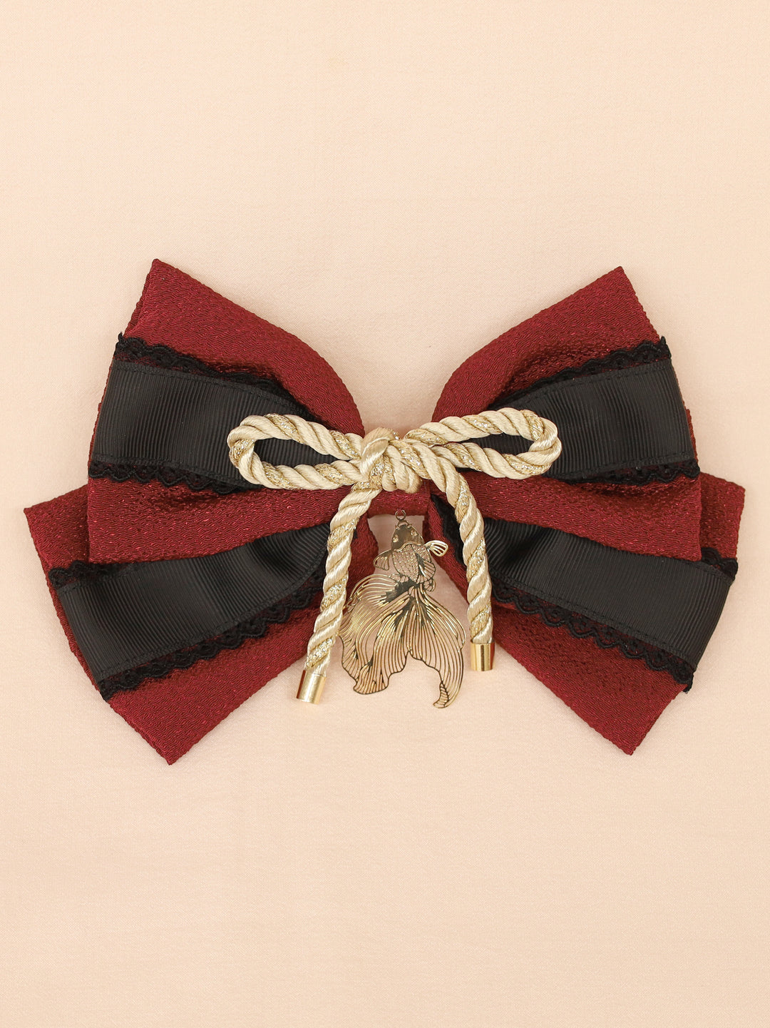 びいどろ金魚と曼珠沙華和風バレッタ （9194666131687）– Amavel