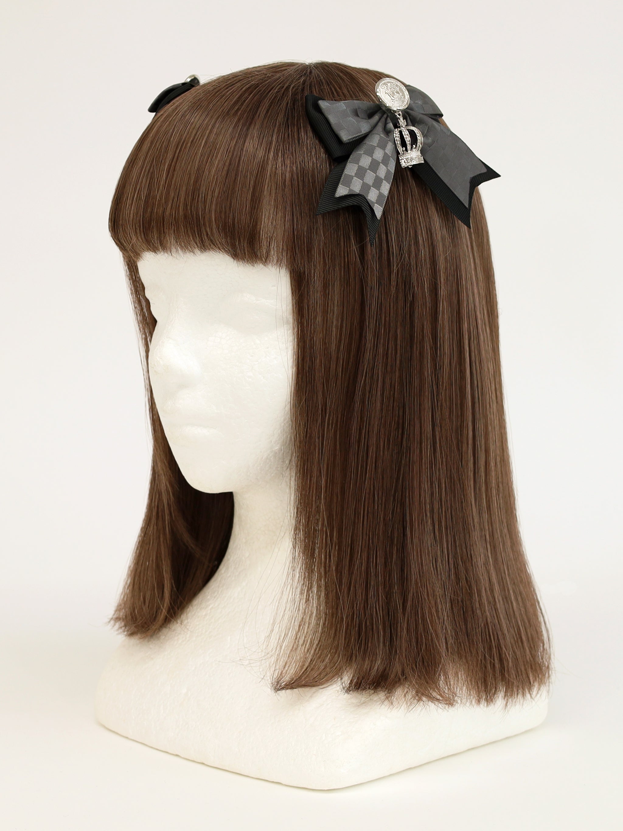 【メンバーズセール対象】Royal checkmate ダブルリボンクリップ ブラック（Black） FREE ｜Amavel（アマベル）公式サイト