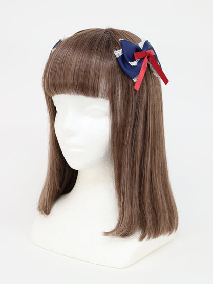 【メンバーズセール対象】Sweet Whip ダブルリボンクリップ ネイビー（Navy） FREE ｜Amavel（アマベル）公式サイト