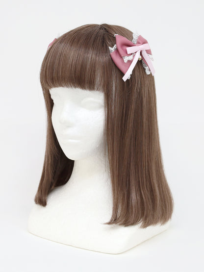 【メンバーズセール対象】Sweet Whip ダブルリボンクリップ ピンク（Pink） FREE ｜Amavel（アマベル）公式サイト