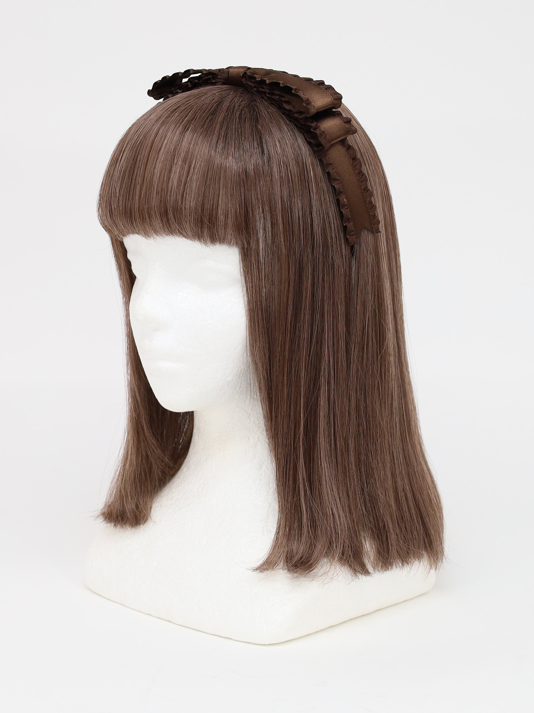 フリルリボンカチューシャ ブラウン（Brown） FREE ｜Amavel（アマベル）公式サイト