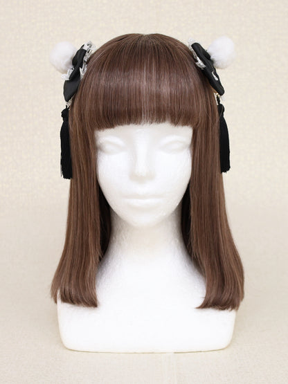 手まり遊びとシマエナガ ダブルリボンクリップ ｜Amavel（アマベル）公式サイト