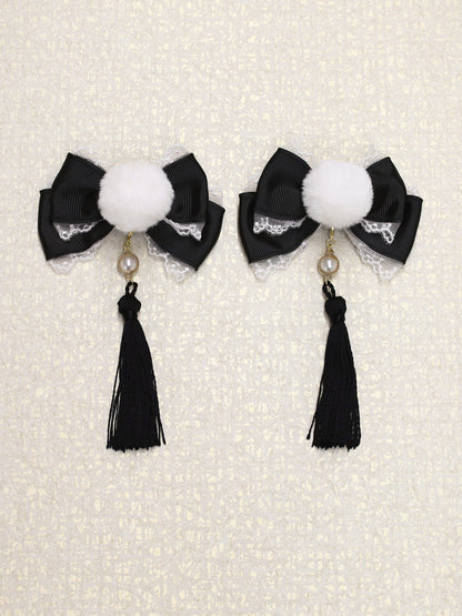 手まり遊びとシマエナガ ダブルリボンクリップ ｜Amavel（アマベル）公式サイト