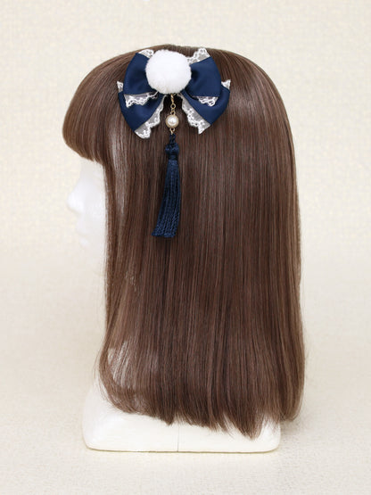 手まり遊びとシマエナガ ダブルリボンクリップ ｜Amavel（アマベル）公式サイト