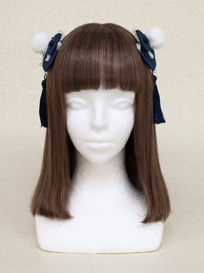 手まり遊びとシマエナガ ダブルリボンクリップ ｜Amavel（アマベル）公式サイト