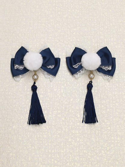 手まり遊びとシマエナガ ダブルリボンクリップ ｜Amavel（アマベル）公式サイト