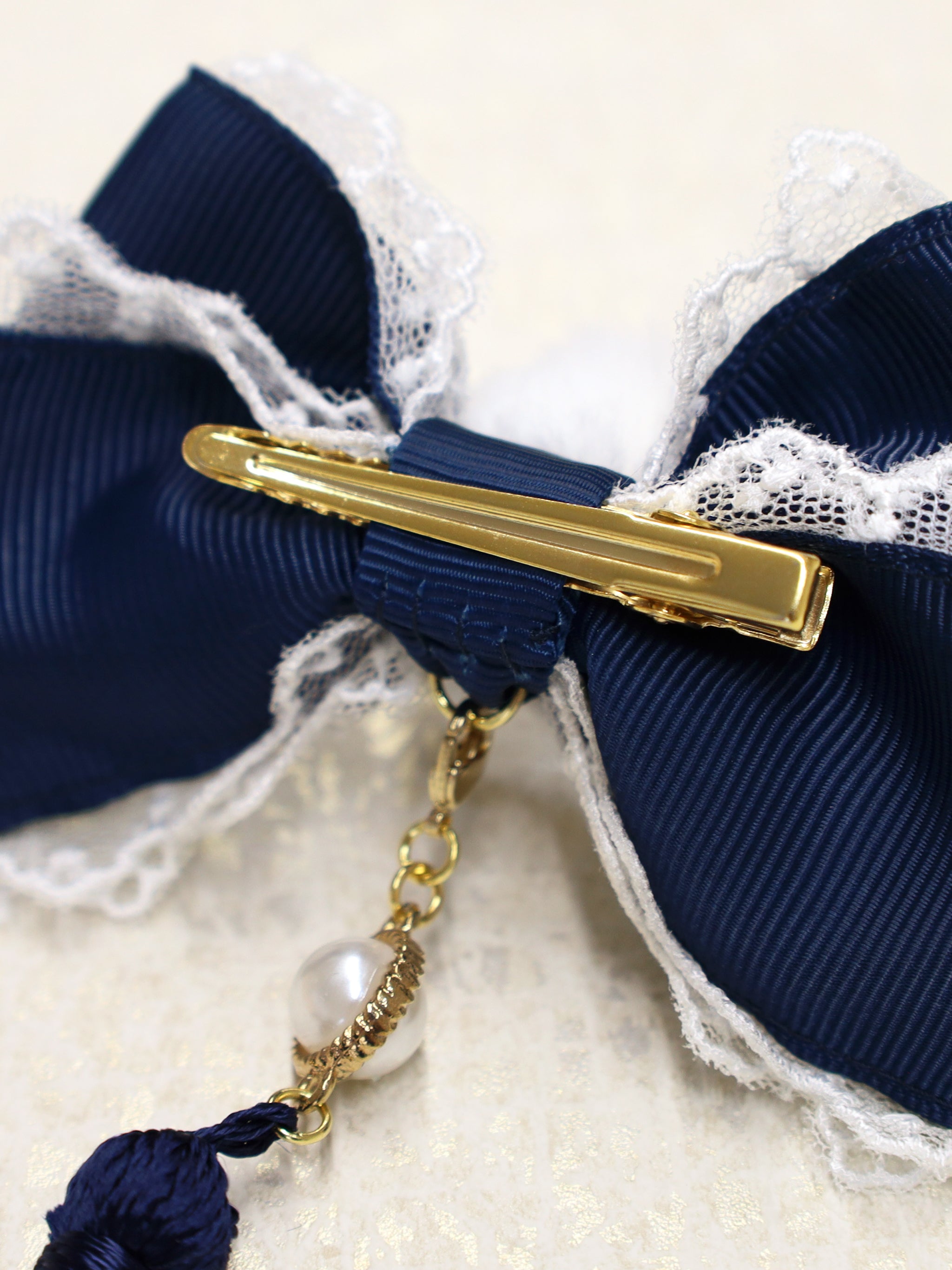 手まり遊びとシマエナガ ダブルリボンクリップ – Amavel（アマベル