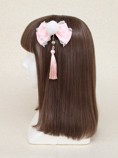 手まり遊びとシマエナガ ダブルリボンクリップ ｜Amavel（アマベル）公式サイト