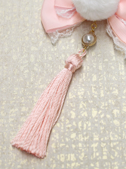 手まり遊びとシマエナガ ダブルリボンクリップ ｜Amavel（アマベル）公式サイト