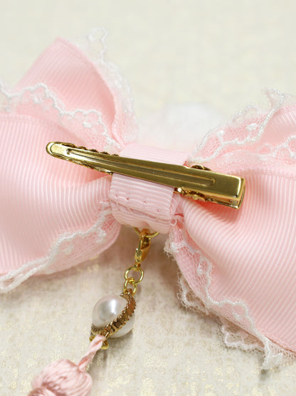 手まり遊びとシマエナガ ダブルリボンクリップ ｜Amavel（アマベル）公式サイト