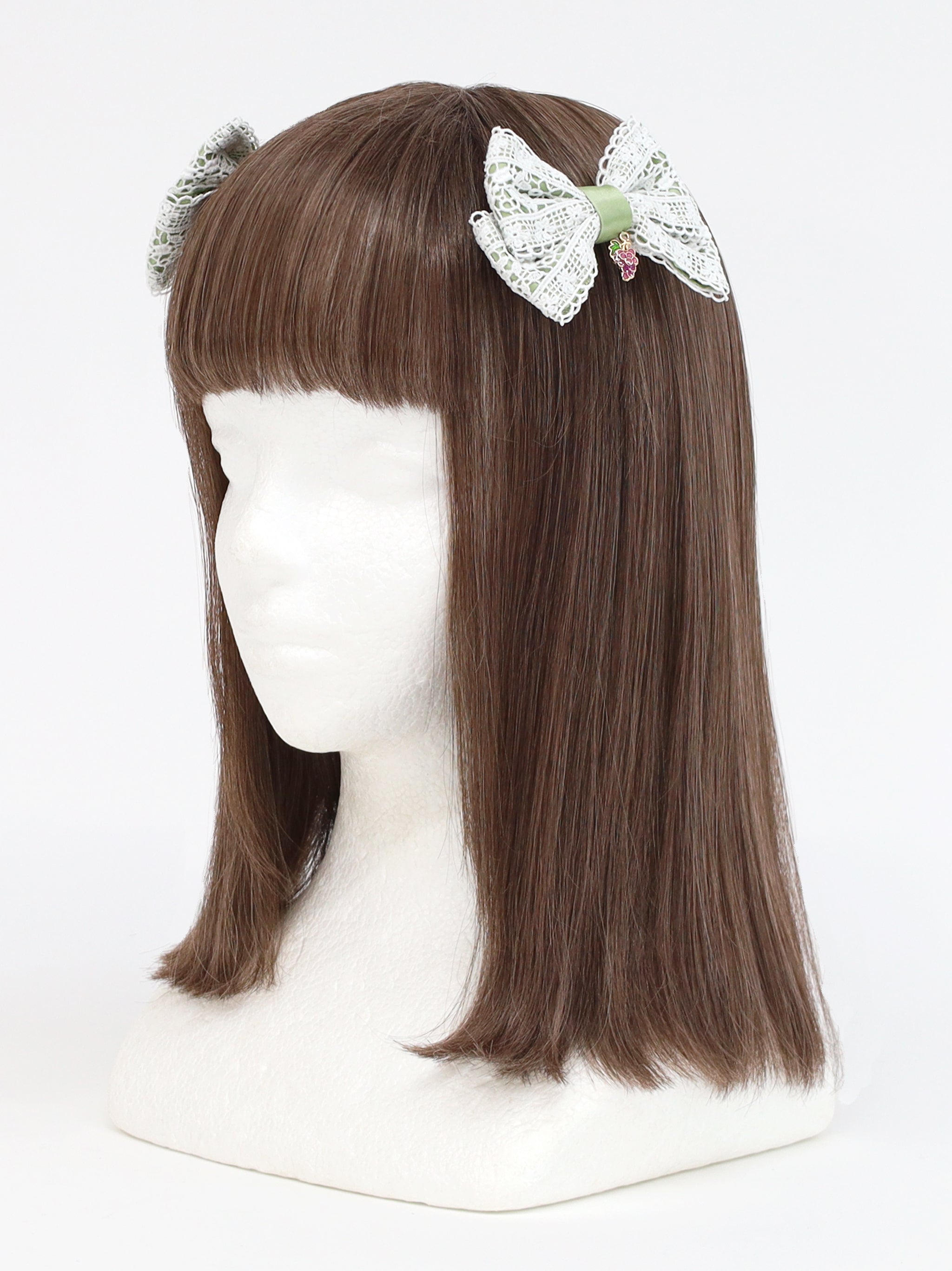 葡萄とりすの秋祭りダブルリボンクリップ ミントグリーン（Mint Green） FREE ｜Amavel（アマベル）公式サイト