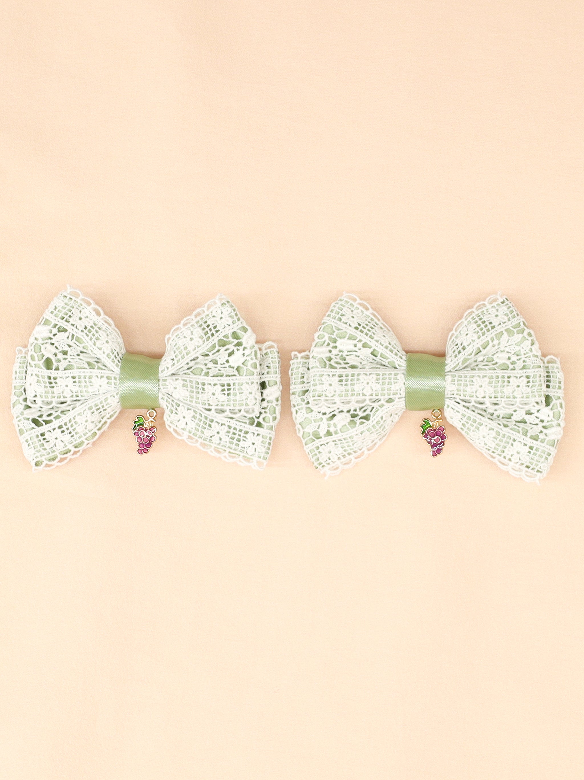 葡萄とりすの秋祭りダブルリボンクリップ ｜Amavel（アマベル）公式サイト