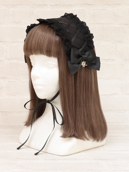 モノグラムチャーム付ヘッドドレス ブラック（Black） FREE ｜Amavel（アマベル）公式サイト