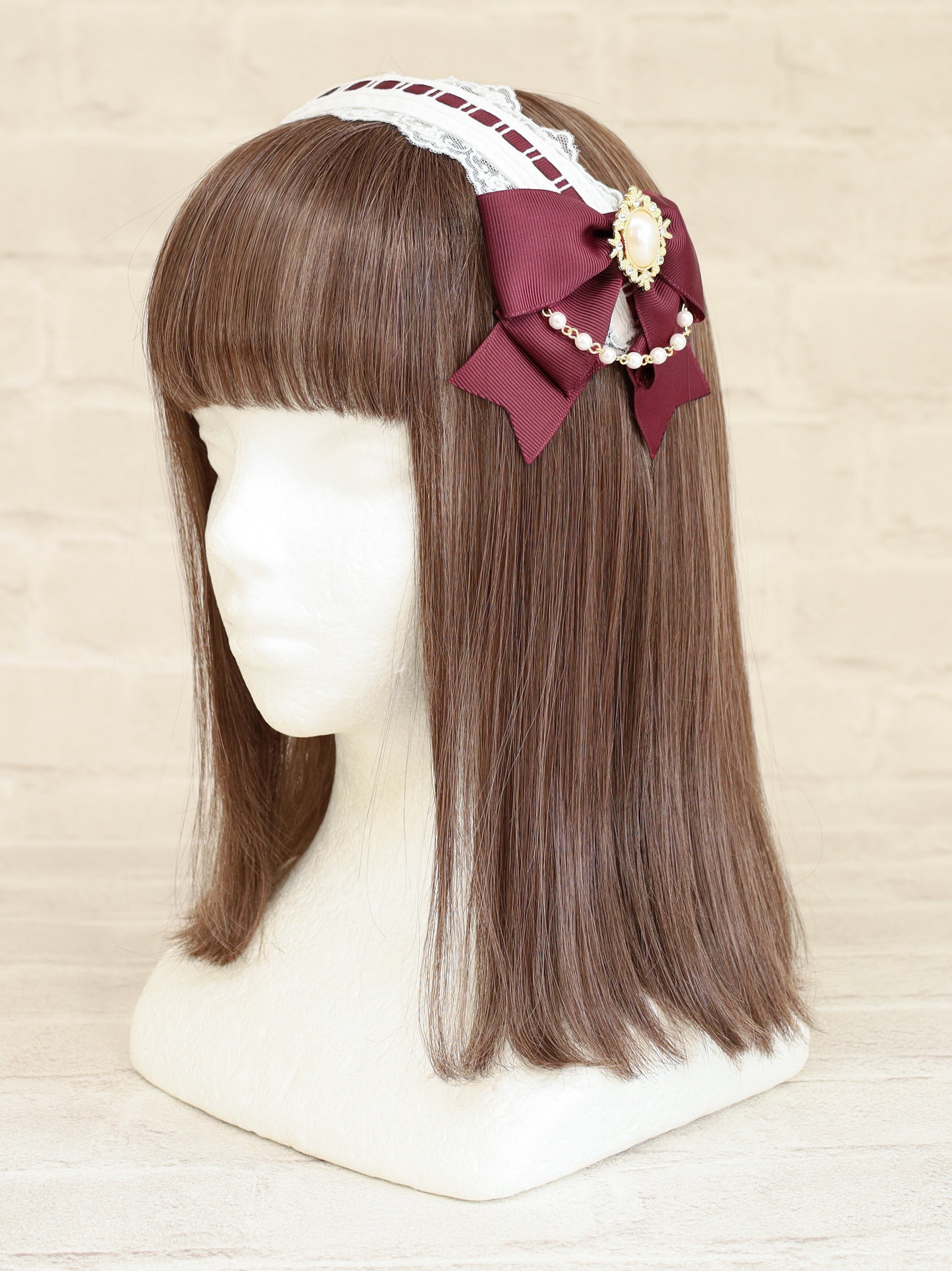 Rosette Doll リボンカチューシャ ボルドー（Bordeaux） FREE ｜Amavel（アマベル）公式サイト
