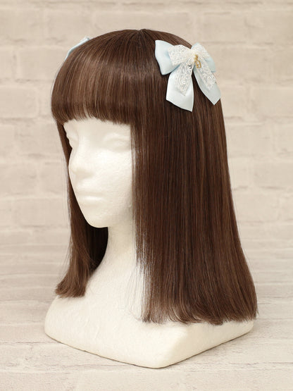 【メンバーズセール対象】Candy Rabbit Ｗリボンクリップ サックス（SaxeBlue） FREE ｜Amavel（アマベル）公式サイト