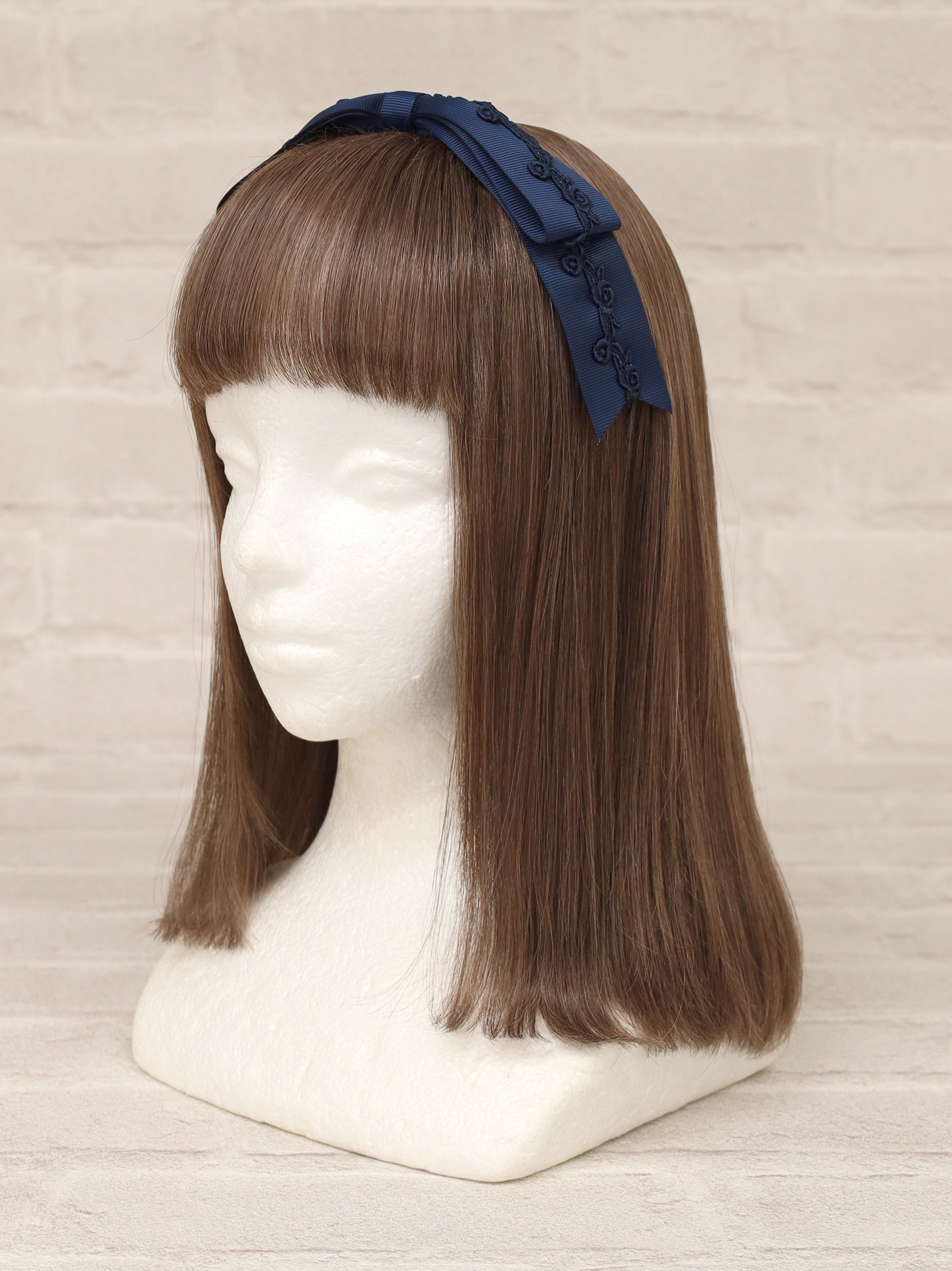 レースリボンカチューシャ ネイビー（Navy） FREE ｜Amavel（アマベル）公式サイト