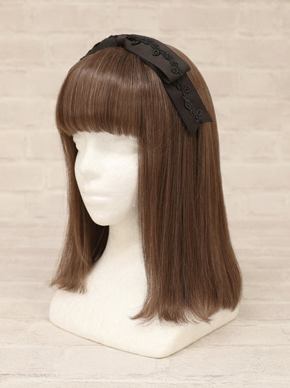 レースリボンカチューシャ ブラウン（Brown） FREE ｜Amavel（アマベル）公式サイト