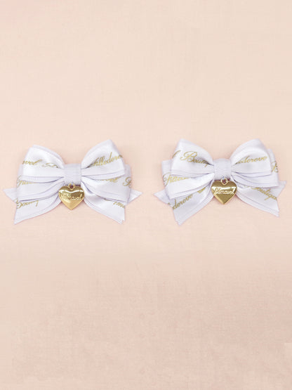 ハートチャーム付ダブルリボンミニクリップ ｜Amavel（アマベル）公式サイト