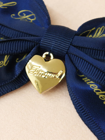 ハートチャーム付ダブルリボンミニクリップ ｜Amavel（アマベル）公式サイト