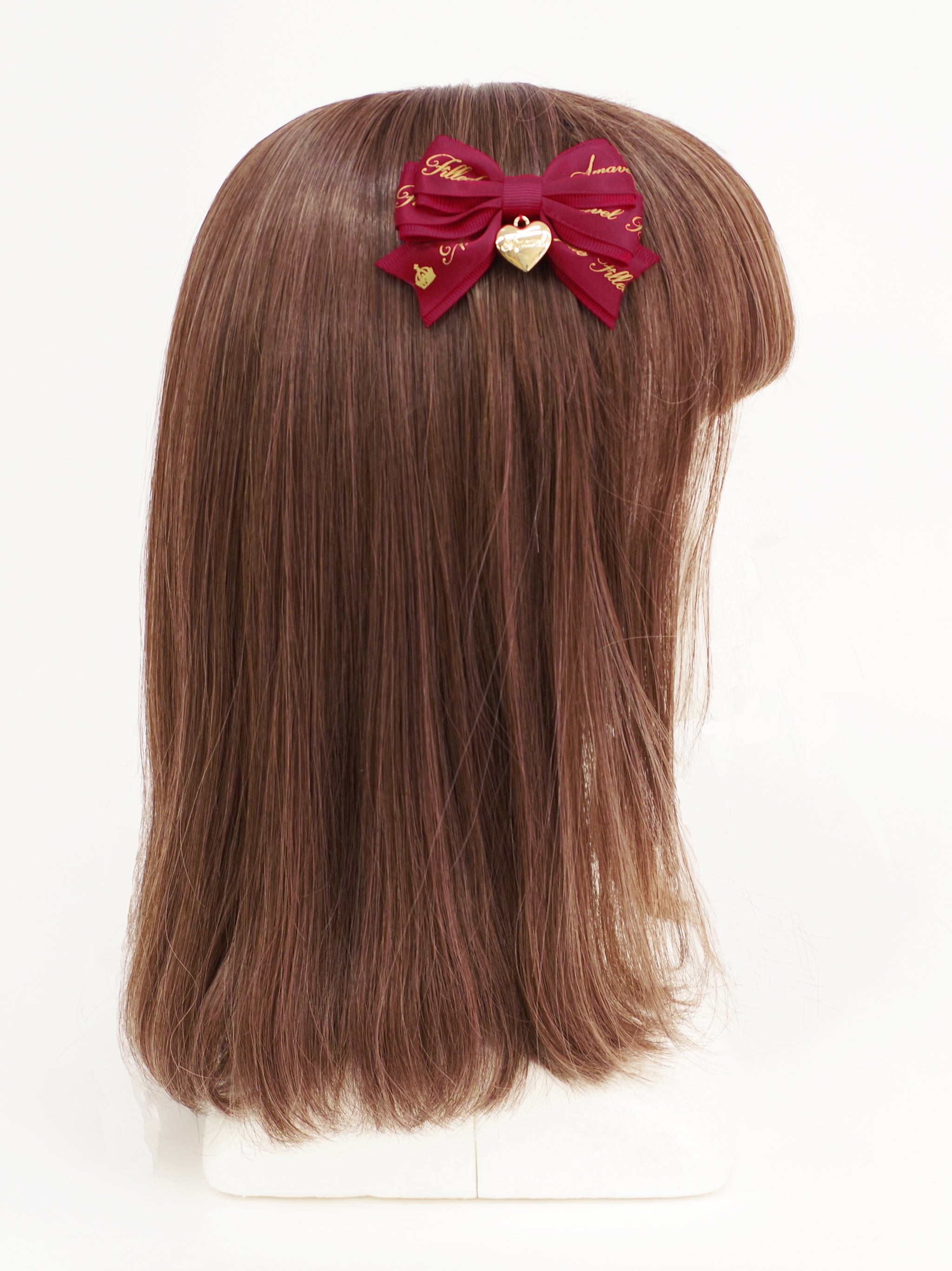 ハートチャーム付ダブルリボンミニクリップ ｜Amavel（アマベル）公式サイト