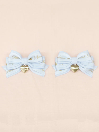 ハートチャーム付ダブルリボンミニクリップ ｜Amavel（アマベル）公式サイト