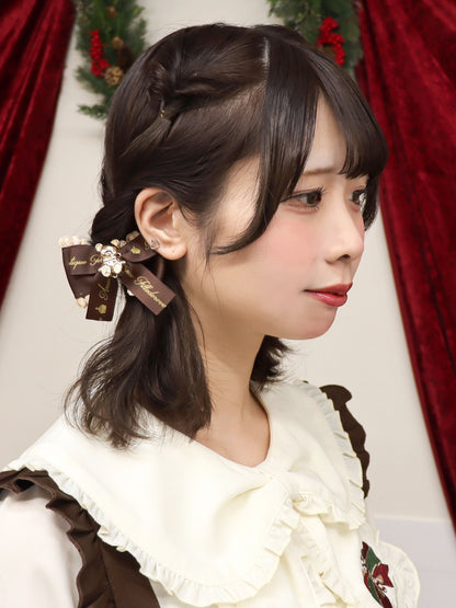 Holy Night Bear ダブルリボンクリップ ブラウン（Brown） FREE ｜Amavel（アマベル）公式サイト