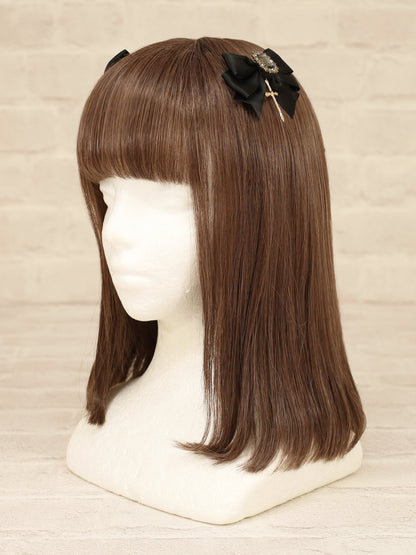 【メンバーズセール対象】ロザリオチャーム付リボンクリップ ブラック（Black） FREE ｜Amavel（アマベル）公式サイト