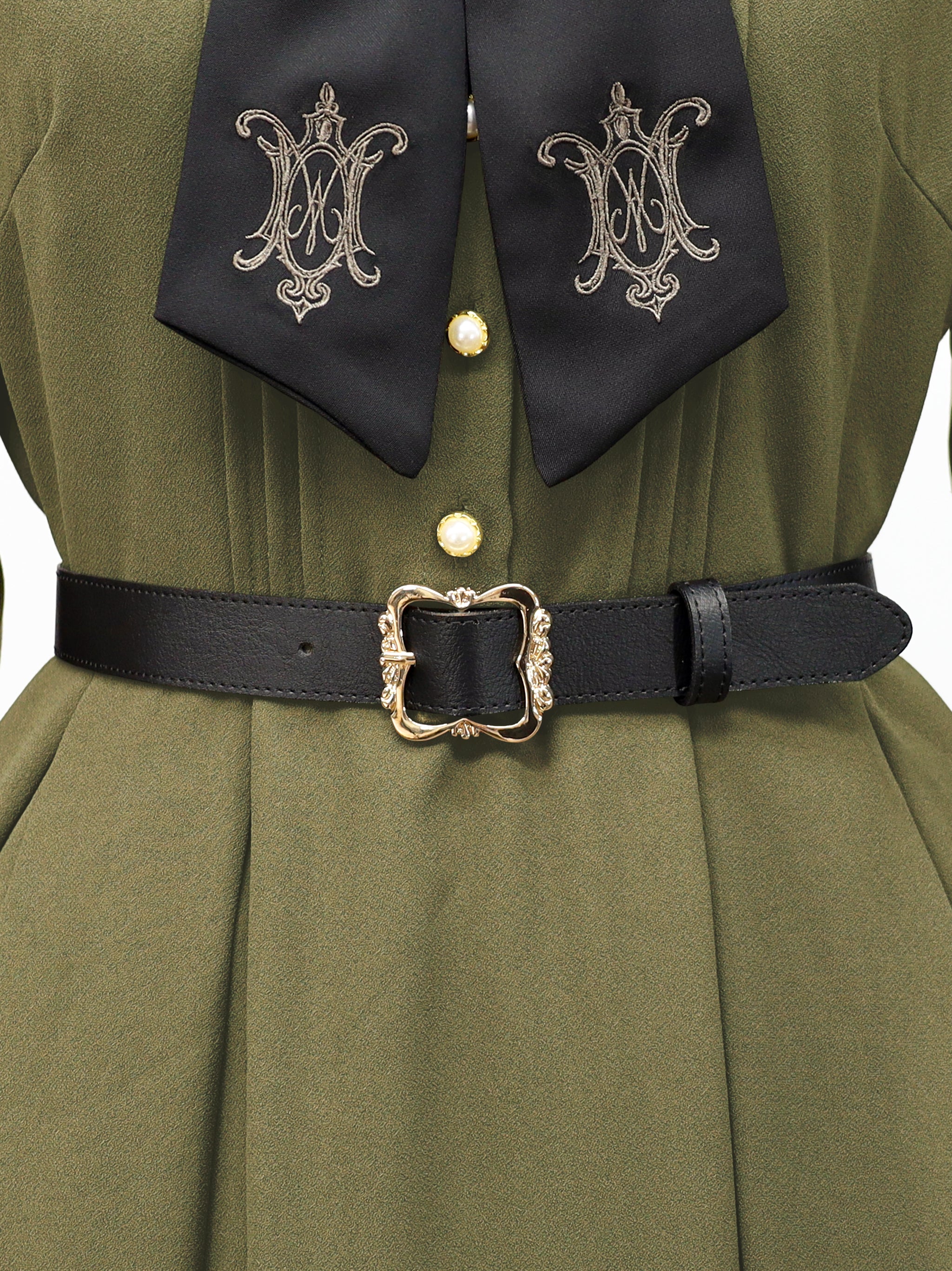 アンティークバックル付ゴムベルト ブラック（Black） FREE ｜Amavel（アマベル）公式サイト