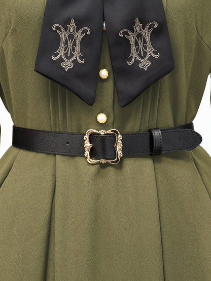 アンティークバックル付ゴムベルト ブラック（Black） FREE ｜Amavel（アマベル）公式サイト