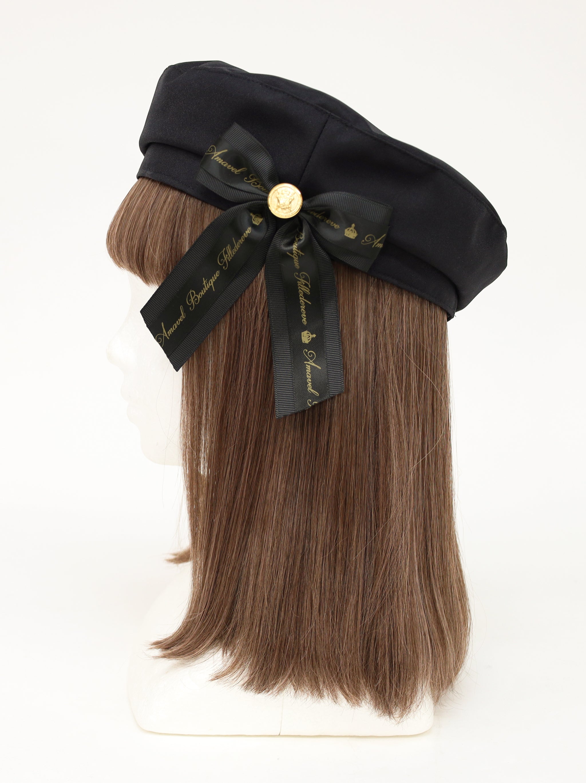 Beret with logo ribbon brooch – Amavel（アマベル）公式サイト