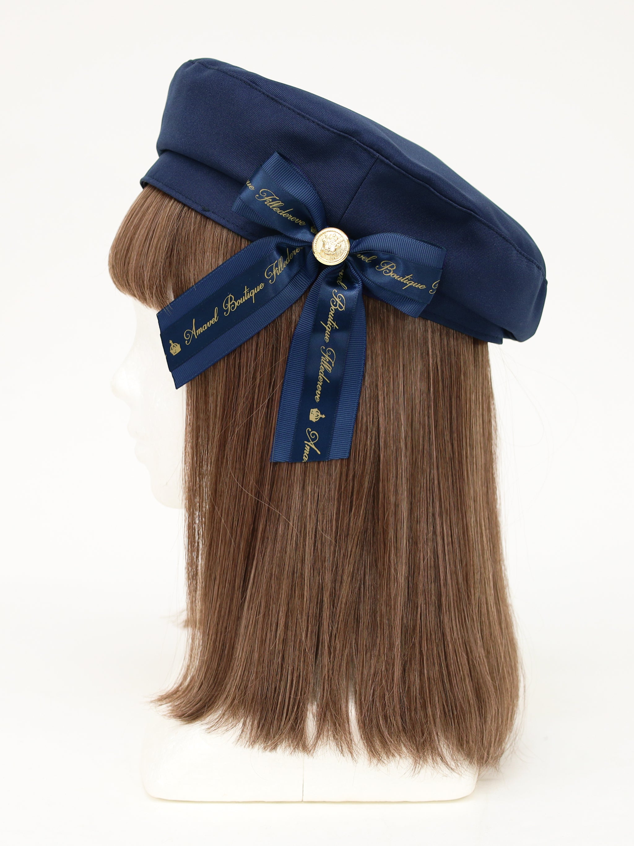 Beret with logo ribbon brooch – Amavel（アマベル）公式サイト