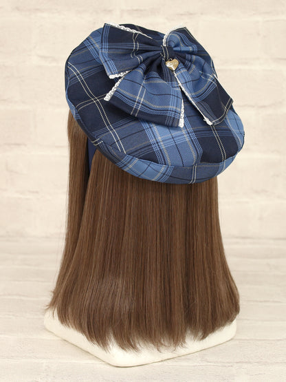 Dolly Holiday チェックリボンベレー帽 ブルー（Blue） FREE ｜Amavel（アマベル）公式サイト