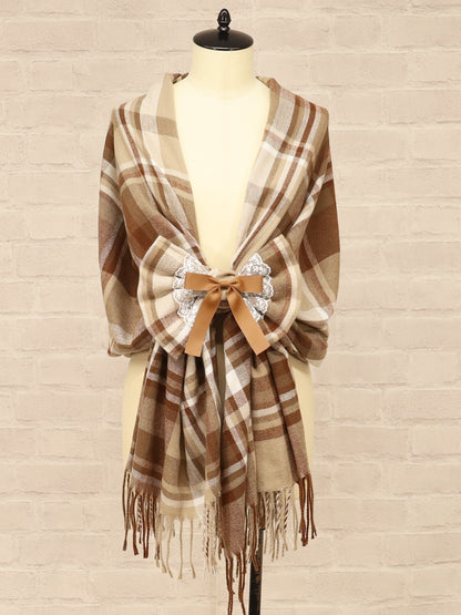 チェック柄リボンストール ｜Amavel（アマベル）公式サイト