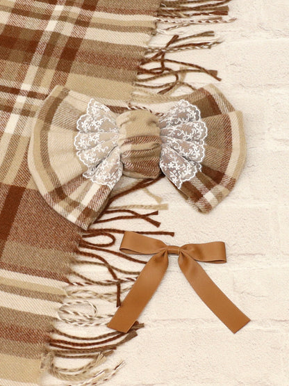 チェック柄リボンストール ｜Amavel（アマベル）公式サイト