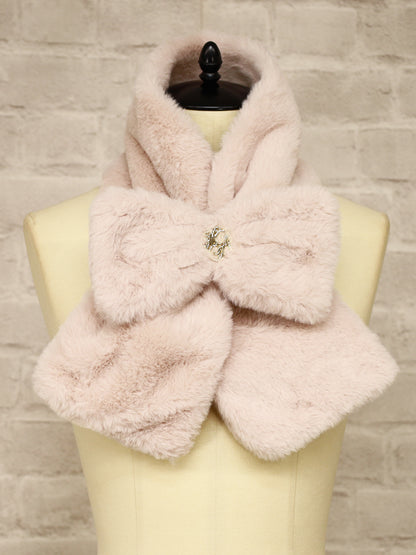 ファーリボン マフラー ピンク（Pink） FREE ｜Amavel（アマベル）公式サイト