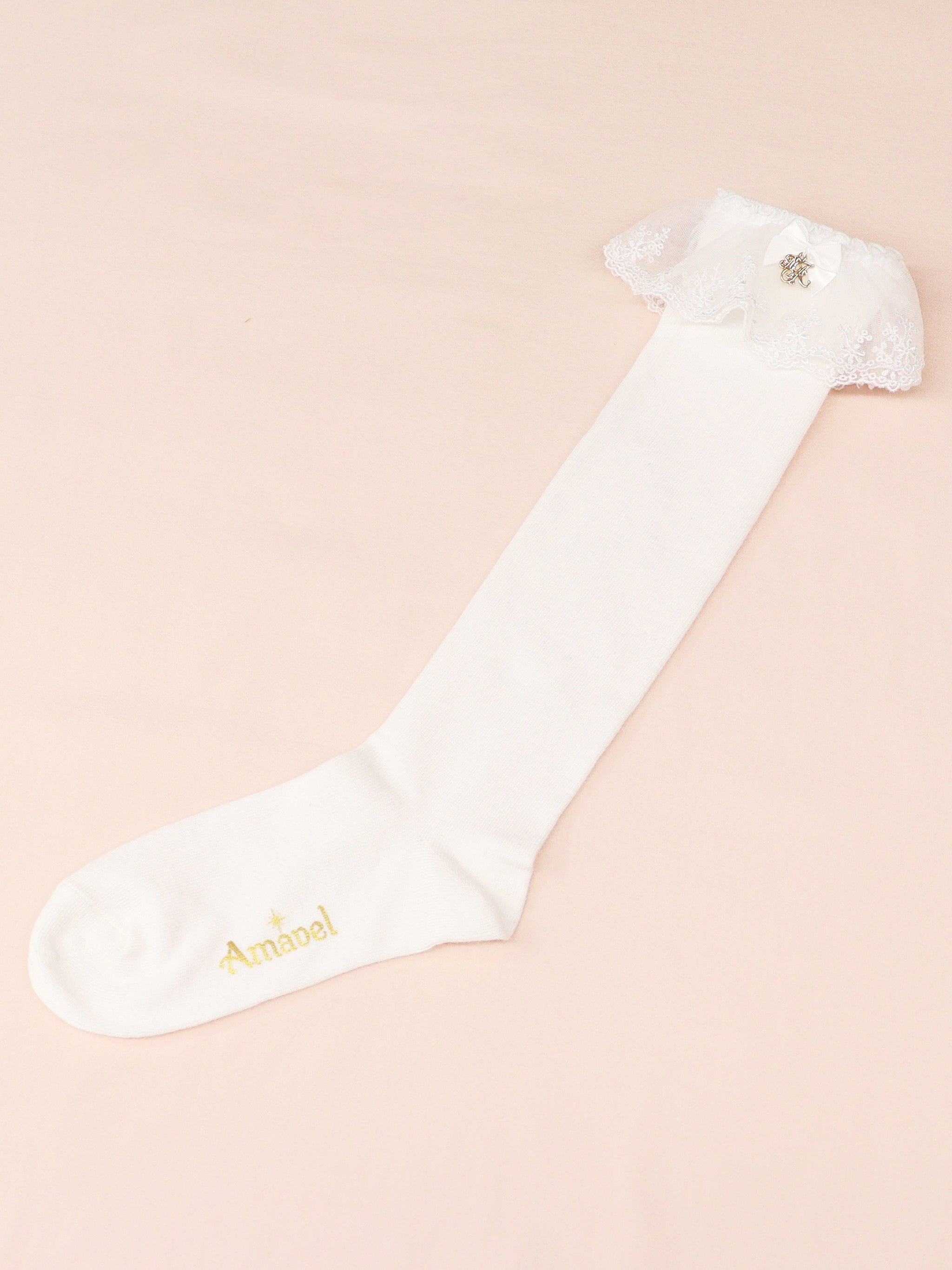 モノグラムチャーム付レースハイソックス ｜Amavel（アマベル）公式サイト