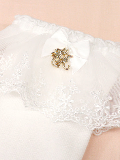 モノグラムチャーム付レースハイソックス ｜Amavel（アマベル）公式サイト