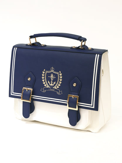 セーラーエンブレムサッチェルバッグ ネイビー（Navy） FREE ｜Amavel（アマベル）公式サイト