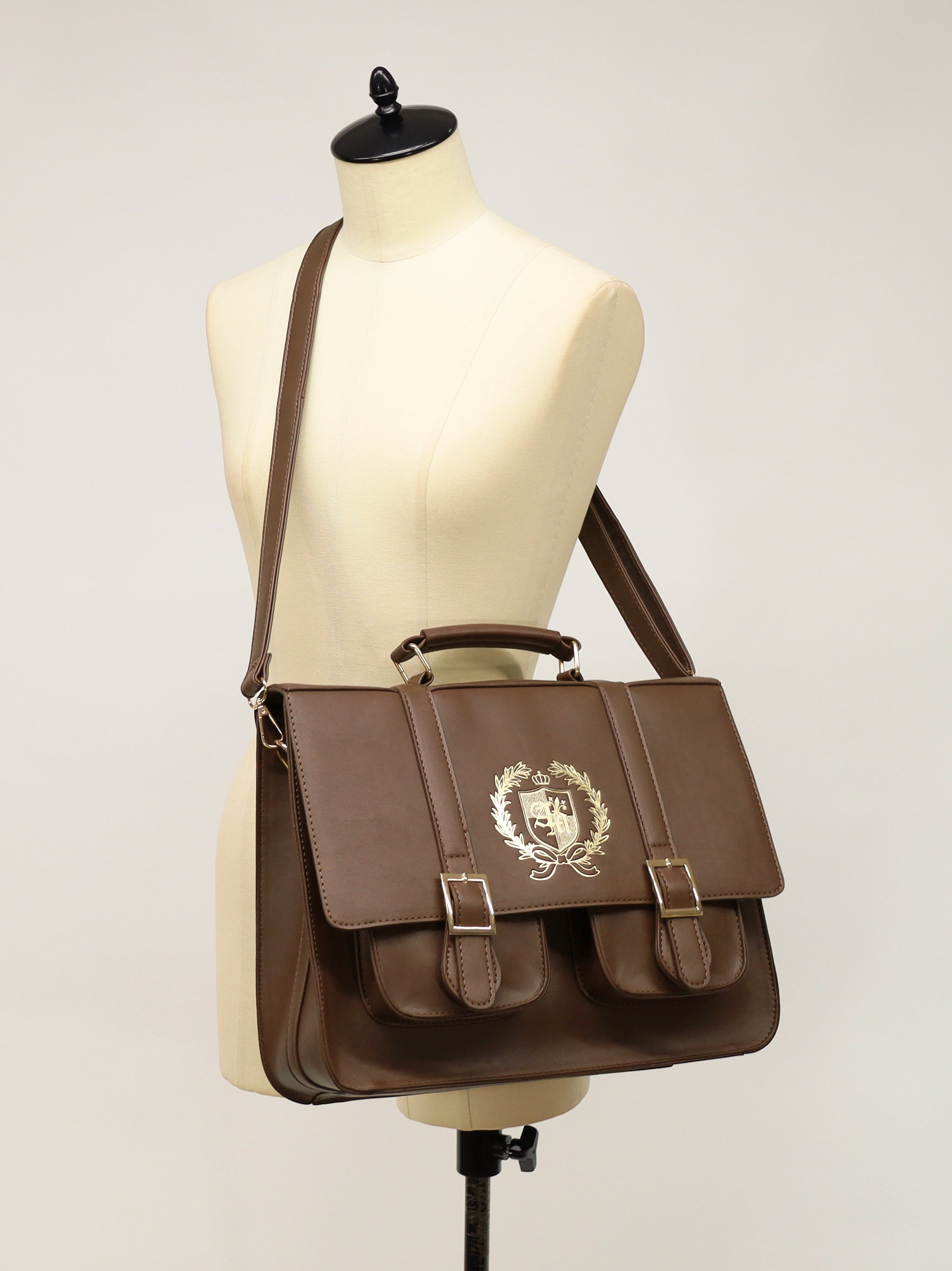 Emblem double pocket satchel bag – Amavel（アマベル）公式サイト