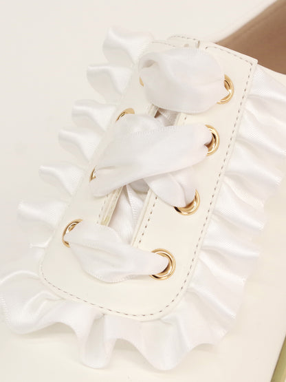 ビジューリボン付フリルシューズ ｜Amavel（アマベル）公式サイト